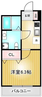ディアコート塩池【3階】の間取り