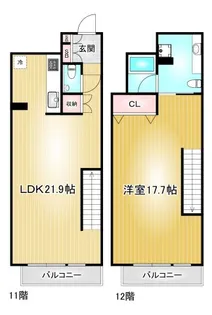 レジディア東桜Ⅱの間取り