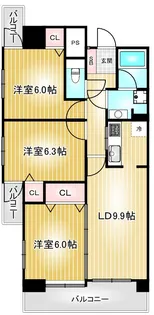 アピエス尾頭橋【5階】の間取り