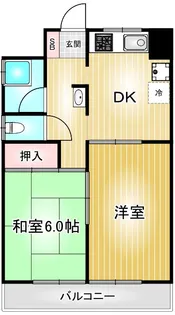 パールハイツくれない【4階】の間取り