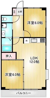 コーポラス小出【5階】の間取り