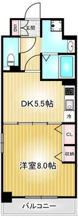 太閤通マンション【4階】の間取り