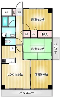 エトワール千代田【8階】の間取り