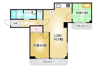 シャンボール覚王山【2階】の間取り