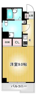 レディース徳川【7階】の間取り