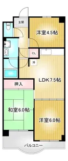 コーポラス葵【6階】の間取り