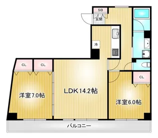 BM TAKAOKA(旧サンクチュアリー高岳)【6階】の間取り