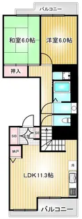 中富住宅D棟の間取り