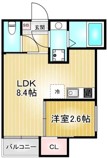 R-smart尾頭橋【3階】の間取り
