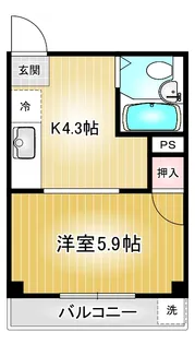 サンハイツ天道【3階】の間取り