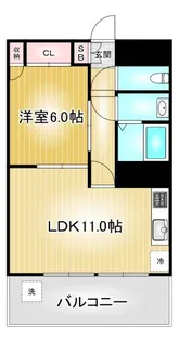シャトレ北山【5階】の間取り