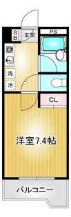湯口マンション【1階】の間取り