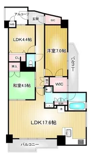 アイディーコート本地が丘【7階】の間取り