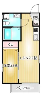 ソリッド新栄【3階】の間取り