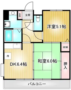サンデンハイツ金山【4階】の間取り
