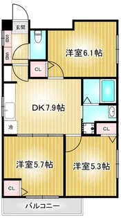 ガーディアン白金【8階】の間取り