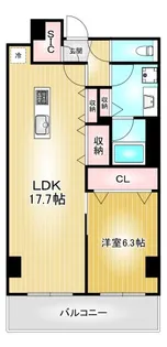 C.P.主税町レジデンス【2階】の間取り