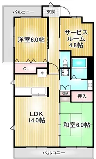 ミクニハイツII【8階】の間取り