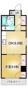 パークサイドメゾン伏見【5階】の間取り