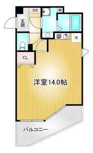 秀明館【4階】の間取り
