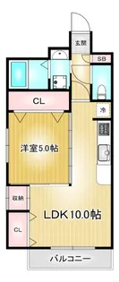 エルザセンティア筒井【6階】の間取り