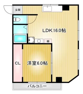 峰ビル【4階】の間取り