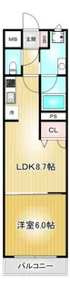 BPRレジデンス金山【6階】の間取り