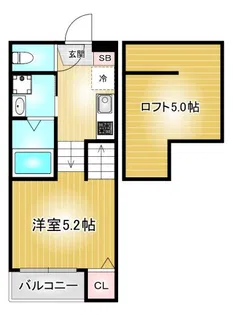 ハーモニーテラス二ツ橋【1階】の間取り
