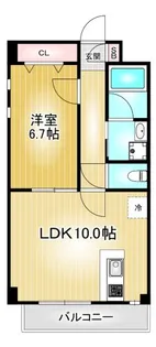 ウエストプレイストクヤマ【1階】の間取り