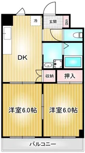 西一ビル【6階】の間取り