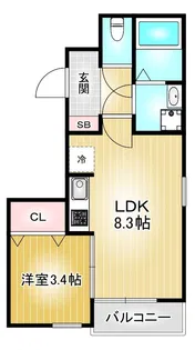 Cherim 本陣十王町 North【1階】の間取り