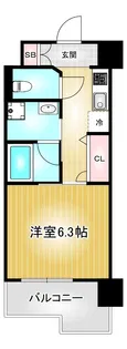 セシオン太閤【5階】の間取り