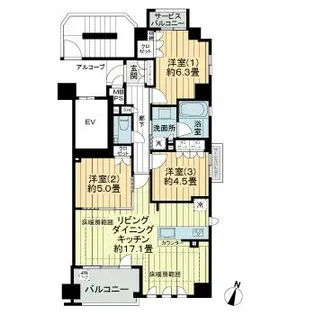 ワコーレフェリズ西岡本【2階】の間取り