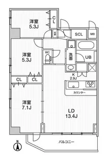 La Douceur西宮北口【2階】の間取り