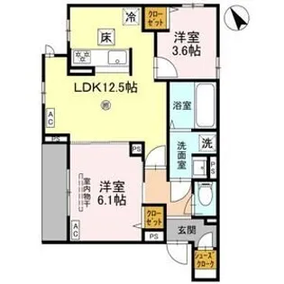 ドレII【1階】の間取り