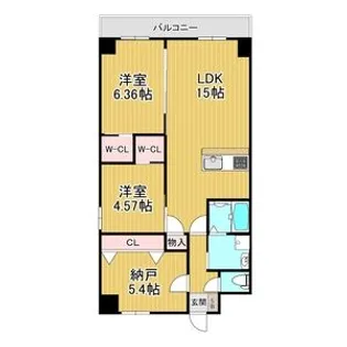 GROOVE上甲子園レジデンス【101号室】の間取り