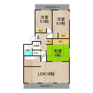 フェルザ西宮【6階】の間取り
