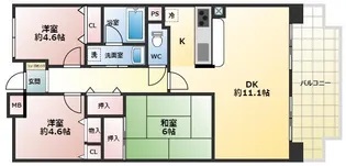 NTPRレジデンス甲子園四番町【3階】の間取り