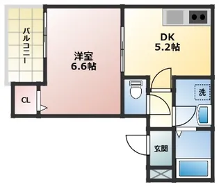 ペルルブランシェ九番町【103号室】の間取り