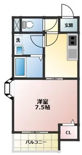 ペルルブランシェ九番町【1階】の間取り