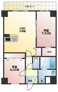 GROOVE上甲子園【2階】の間取り