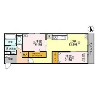 コンフィエ鳴尾【3階】の間取り