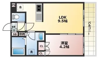 ブリージェ夙川南郷【2階】の間取り