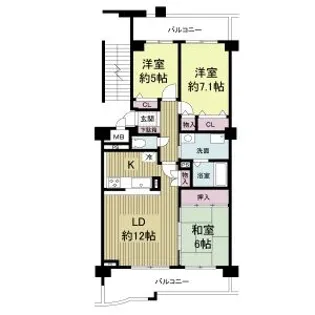 KDXレジデンス夙川ヒルズ5番館【4階】の間取り