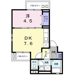 フィオーレ武庫川【2階】の間取り