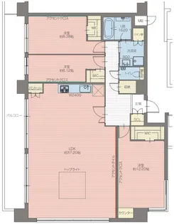 プレジオさくら夙川【8階】の間取り