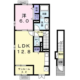 富山県富山市水橋肘崎【アパート】の間取り