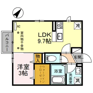 富山県富山市上冨居2丁目【アパート】の間取り