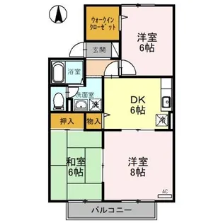 セジュール・ブルーエ A【2階】の間取り