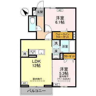 富山県富山市下新本町【アパート】の間取り